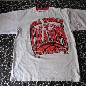 vintage 90s 1993 salem sportswear chicago bulls nba world champs XL ringer